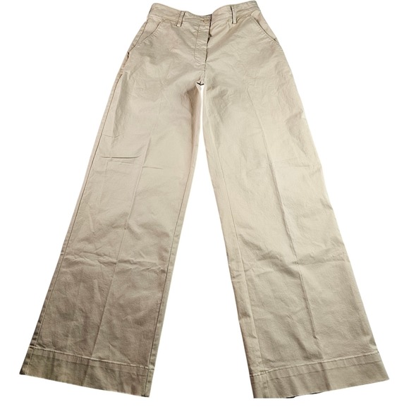 Abercrombie & Fitch Pants - Abercrombie & Fitch Chino Pants Women 27x32 Khaki Straight Fit Button & Zip
